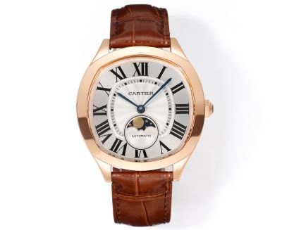 Drive De Cartier 40*41*12.5mm Cal.1904-PS MC Movement White Face RG Case Men mirror quality cartier writing instruments Watch